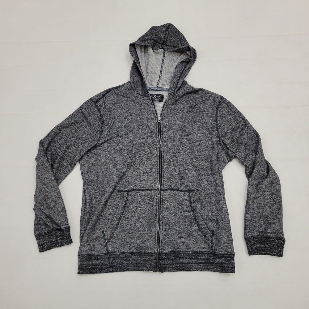 BKE Buckle Jeans Co. Black Design Full-Zip Hoodie Jacket Shirt Sweater Men's XL‎